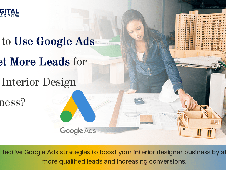 Interior designer working on a Google Ads campaign